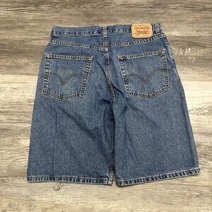 Levis 569 Denim Shorts Mens 33 Mid Wash Baggy Wide Leg Skater Y2K Grunge 2000s